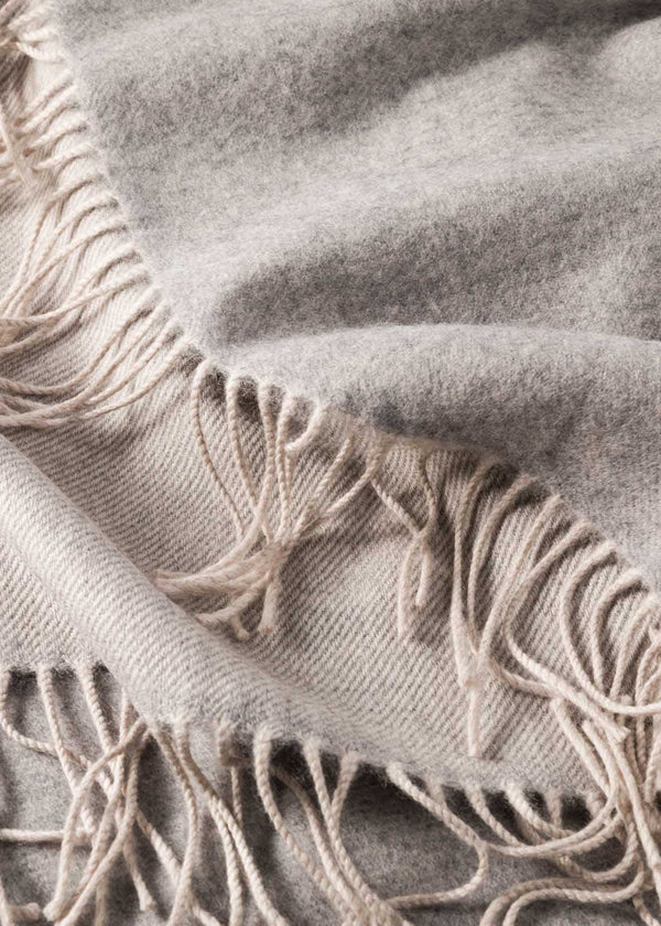 Oversized Merino Scarf | Grey Oyster