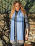 Oversized Merino Scarf | Blue Oyster