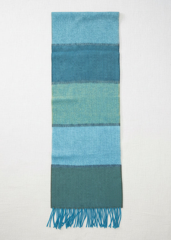 Foxford Lambswool Scarf | Spring Contemapry Stripe