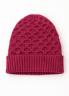 Aran Merino Wool Hat - Raspberry Marl
