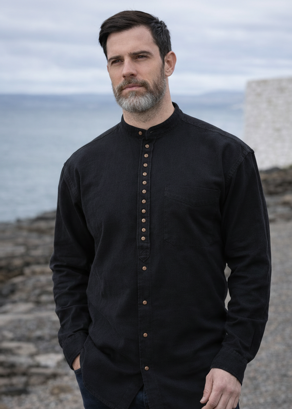 Civilian Men's Grandfather Shirt | Black