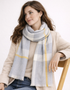 Foxford Giant Merino Scarf | Grey Gold