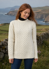 Ladies Slim-Fit Aran Sweater
