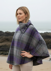 Mucros Poncho | Charcoal Lavender Stripe
