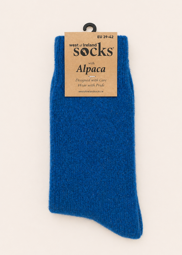 West of Ireland Alpaca Socks | Blue