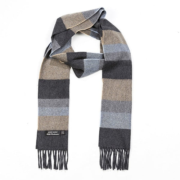 Irish Cashmere Wool Scarf | Denim Taupe