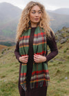 John Hanly Merino Scarf | Green Rust Orange