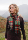 John Hanly Merino Scarf | Green Rust Orange