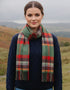 John Hanly Merino Scarf | Green Rust Orange