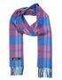 Irish Cashmere Wool Scarf Blue Pink Plaid