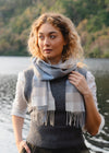 John Hanly Merino Scarf | Blue Grey Stone