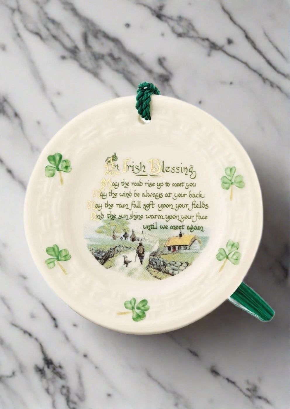 Belleek Classic Irish Blessing Ornament
