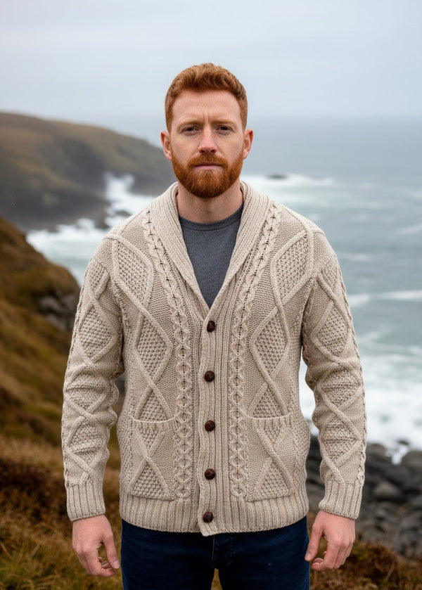 Men's Shawl Button Cardigan | Parsnip