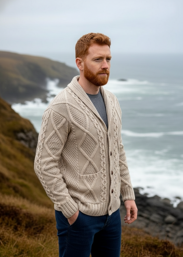 Men's Shawl Button Cardigan | Parsnip