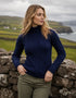 Women's Aran Cable Knit Sweater | Navy | 100% Merino Wool | Made in Ireland