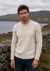 Mens Aran Cable Fisherman Sweater | Parsnip