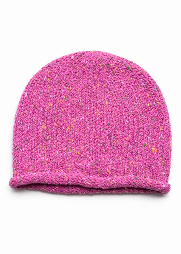 Donegal Fleck Wool Hat - Pink
