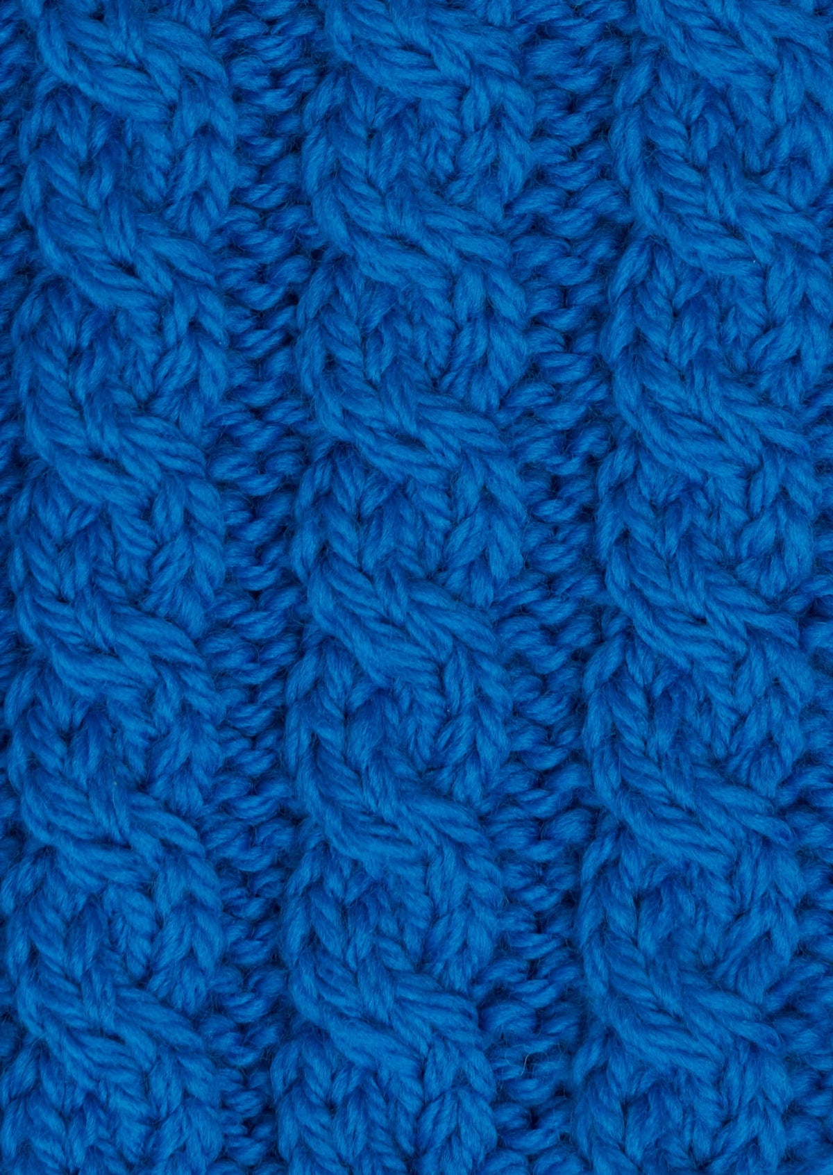 Aran Cable Knit Cardigan Blue