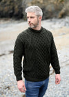 Aran Wool Sweater | Green