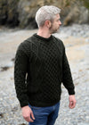 Aran Wool Sweater | Green