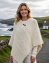 Aran Pure Wool Poncho | Nepp - Clearance