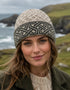 Aran Celtic Design Wool Hat - Parsnip