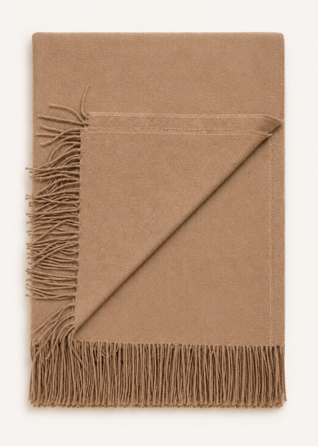 Plaid Mcnutt 100 % cachemire | Naturel et sable