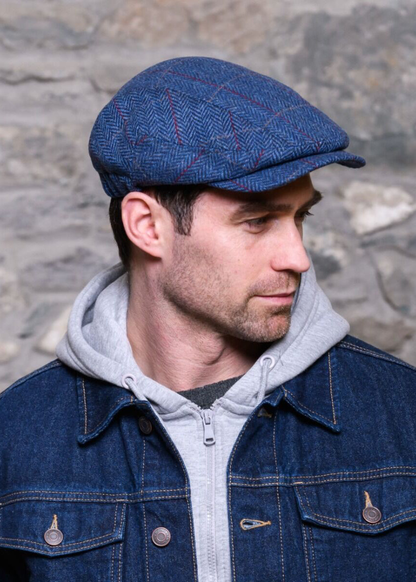Mucros Kerry Cap | Premium Wool Flat Cap | Blue