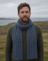 Aran-Schal aus reiner Wolle | Denim