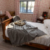John Hanly Oversized Cashmere Throw - Grey Herringbone