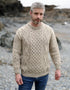 Unisex Aran Wool Sweater | Oatmeal