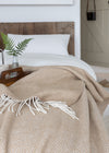 John Hanly Oversized Cashmere Throw - Beige