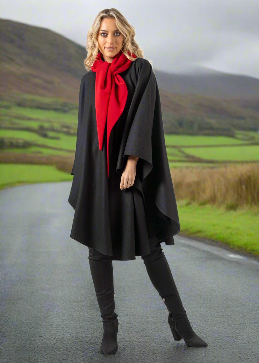 Jimmy Hourihan Cape with Velvet Trimmed Convertible Hood