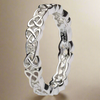 Ladies Silver Celtic Diamond Ring