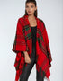 Jimmy Hourihan Fringed Shawl | Red Plaid Design