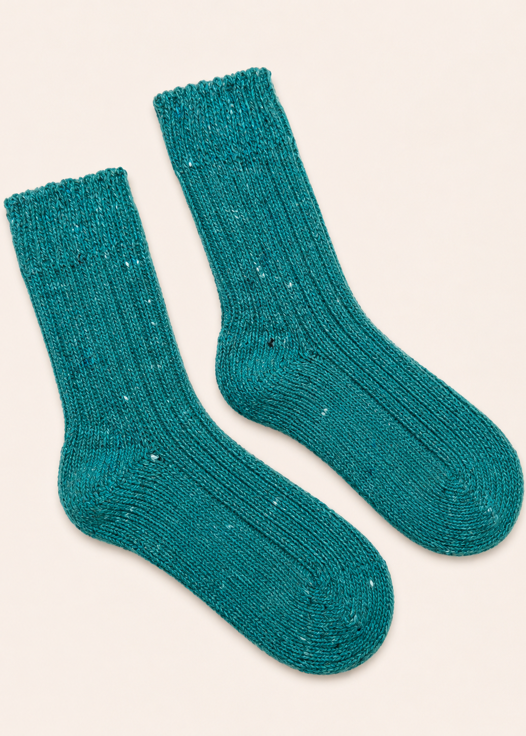 Luxury Irish Wool Blend Socks | Petrol Green