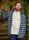 Men’s Flannel Fleece Lined Shirt | Navy Green Check