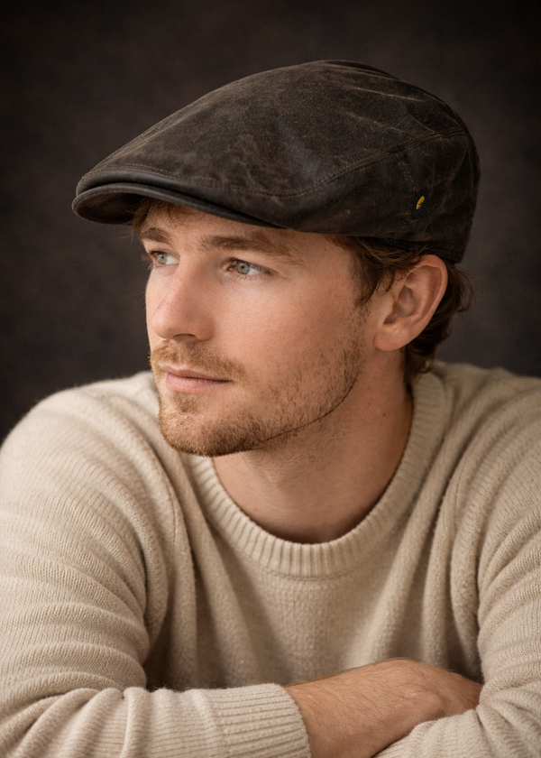 Brown Waxed Flat Cap | Hatman of Ireland