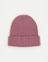 Bonnet en laine Aran Donegal mouchetée - Rose