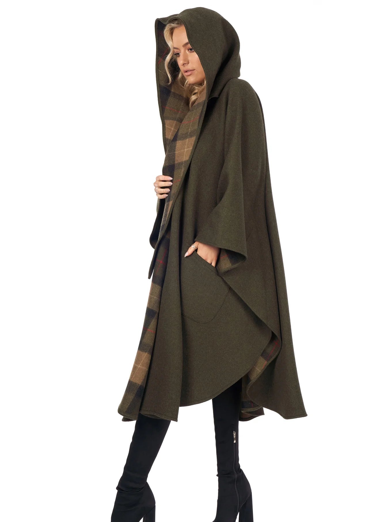 Jimmy Hourihan Moss Green Wool Walking Cape