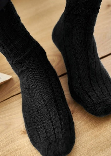 Black Luxury Cashmere Blend Irish Socks