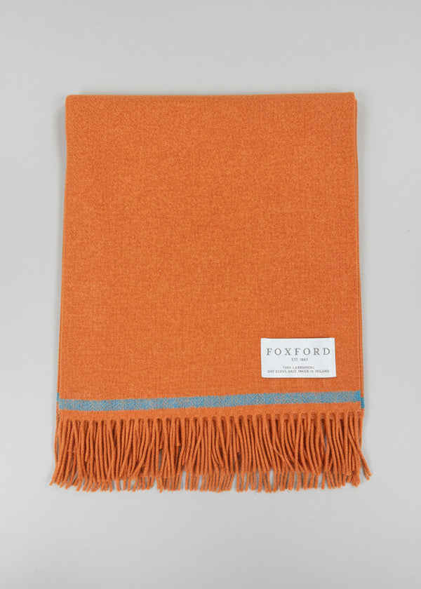 Foxford Lambswool Throw | Dara - Clementine