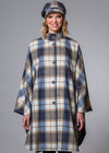 Mucros Dunloe Cape | Premium Wool Check Cape with Satin Lining