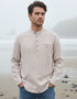 Lee Valley Grandfather Shirt | Red Navy Stripe