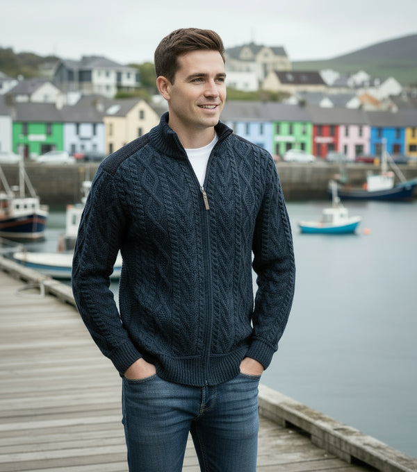 Aran Crafts Full Zip Sweater | Sherwood