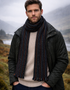 Mucros Donegal Wool Scarf | Black