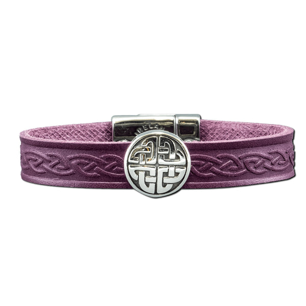 Knot Celtic Cuff Leather Bracelet | Maroon