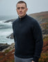 Fisherman Rib 1/2 Zip Merino Sweater | Charcoal - Clearance