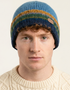 Erin Men's Rib Pullon Hat | Blue Yellow