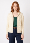 IrelandsEye Women's Aran Hooded Cardigan | Natural